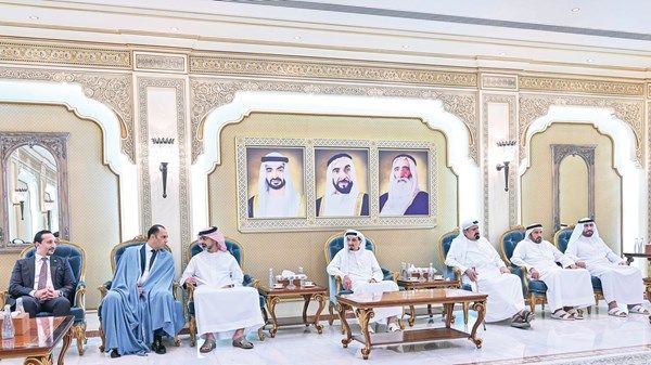 حاكما عجمان والفجيرة يستقبلان المهنئين بشهر رمضان المبارك