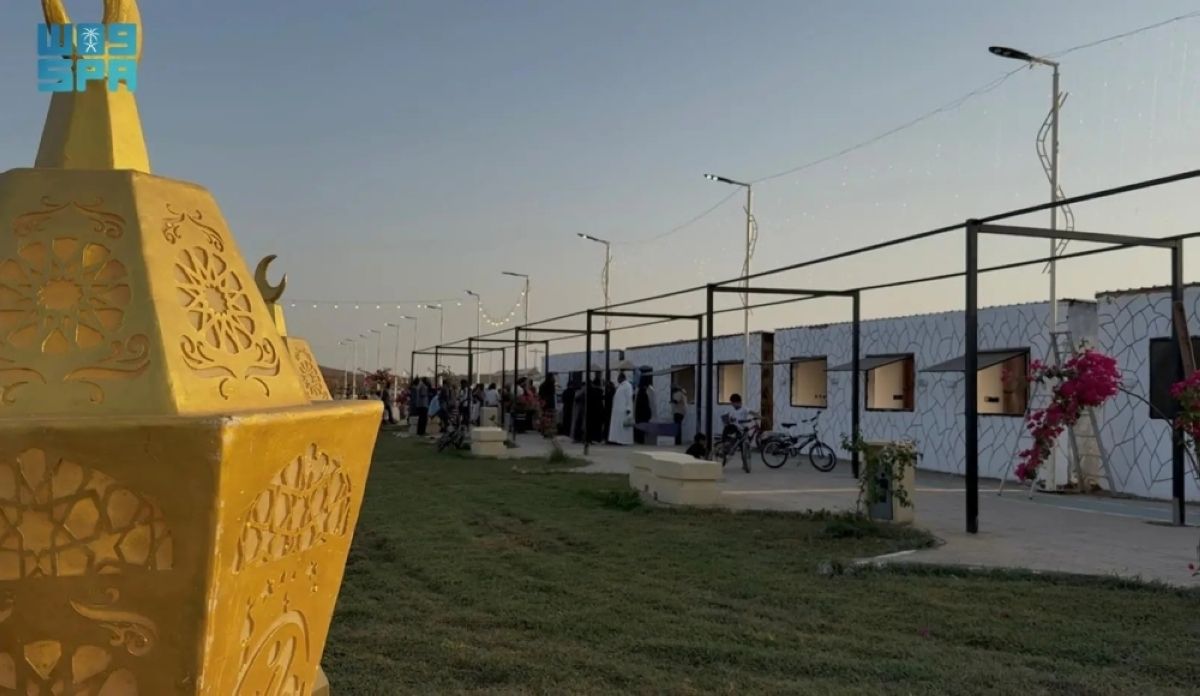 السوق الرمضاني بمركز الحقو يجمع الأجواء التراثية والأنشطة الترفيهية