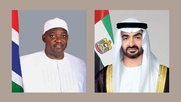 رئيس الدولة يتلقى اتصالاً هاتفياً من رئيس غامبيا أدان خلاله الاعتداءات الإيرانية ضد الإمارات