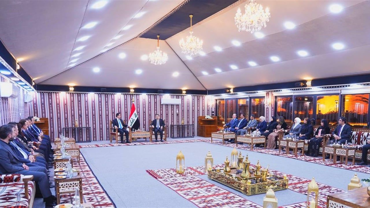 السوداني وأعضاء الديمقراطي الكردستاني يؤكدون رفض استهداف المدن العراقية