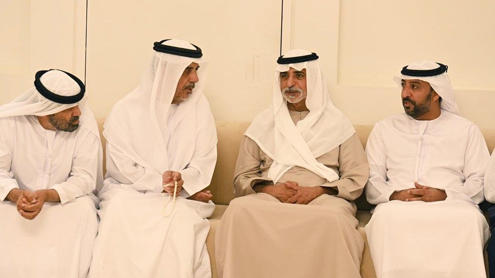 نهيان بن مبارك يقدِّم واجب العزاء في شهيد الوطن والواجب سعيد راشد البلوشي