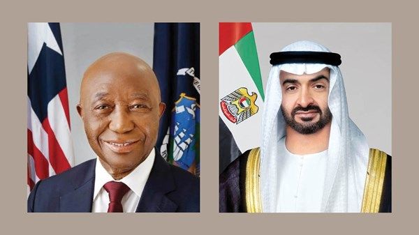 أكد التضامن مع الإمارات.. رئيس الدولة يتلقى اتصالاً هاتفياً من رئيس ليبيريا