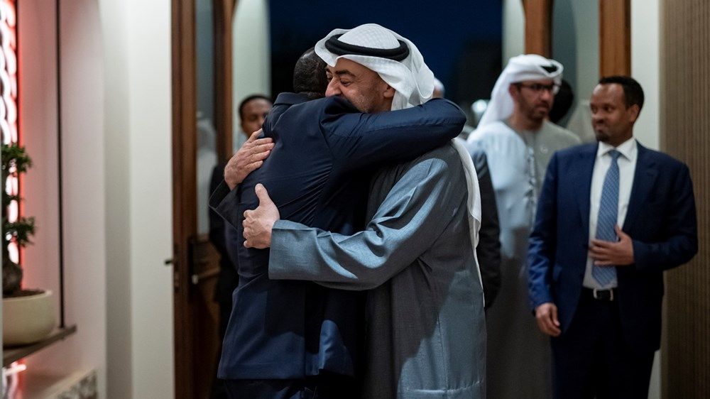 رئيس الدولة ورئيس وزراء إثيوبيا يبحثان علاقات التعاون والتطورات الإقليمية