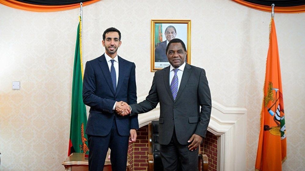 شخبوط بن نهيان يبحث تعزيز العلاقات مع رئيسي موزمبيق وزامبيا