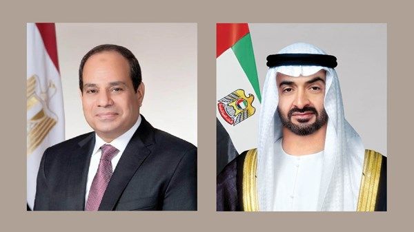 رئيس الدولة والرئيس المصري يبحثان هاتفياً تطورات الأوضاع في المنطقة