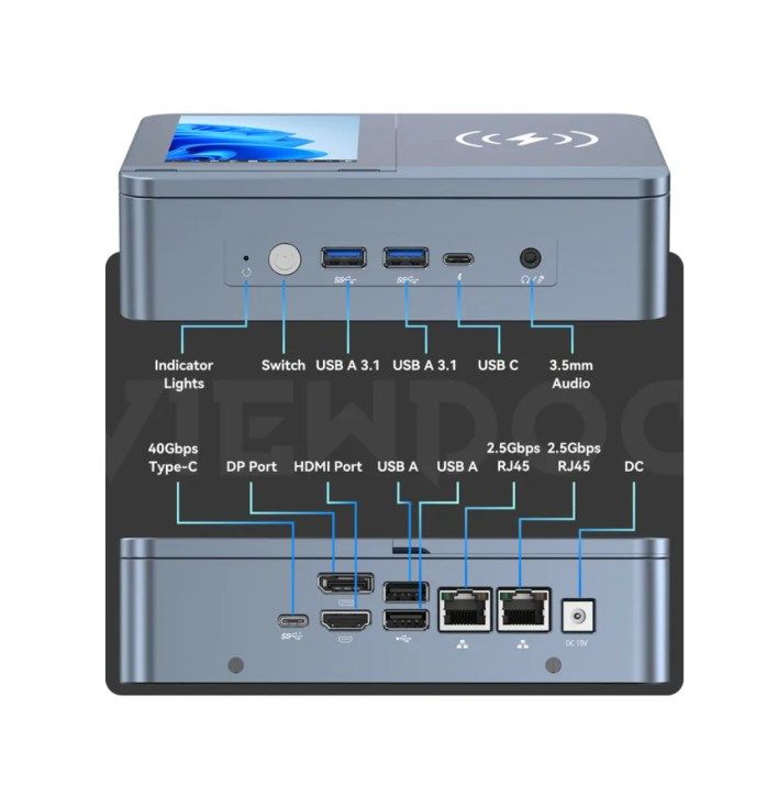 تكنولوجيا: حاسوب ViewDock G2 المصغر من فيودوك ينطلق بشاشة مدمجة وقاعدة شحن لاسلكية