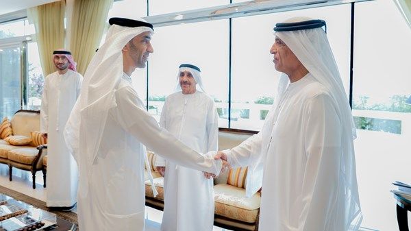 سعود بن صقر يستقبل الزيودي وسفير قطر والمهنئين بعيد الفطر