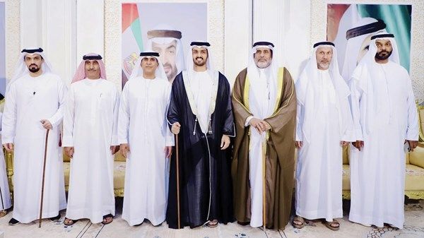 سالم القاسمي والشيوخ يحضرون حفل زفاف عيسى المناعي برأس الخيمة
