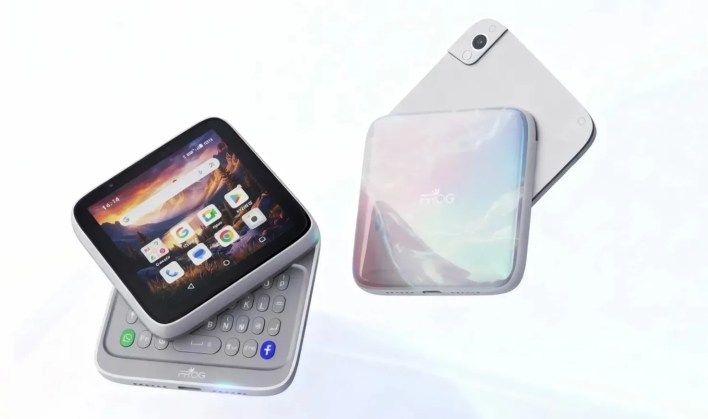 تكنولوجيا: هاتف Frog RS1 المدمج يخفي لوحة مفاتيح أو وحدة تحكم للألعاب تحت شاشته المربعة