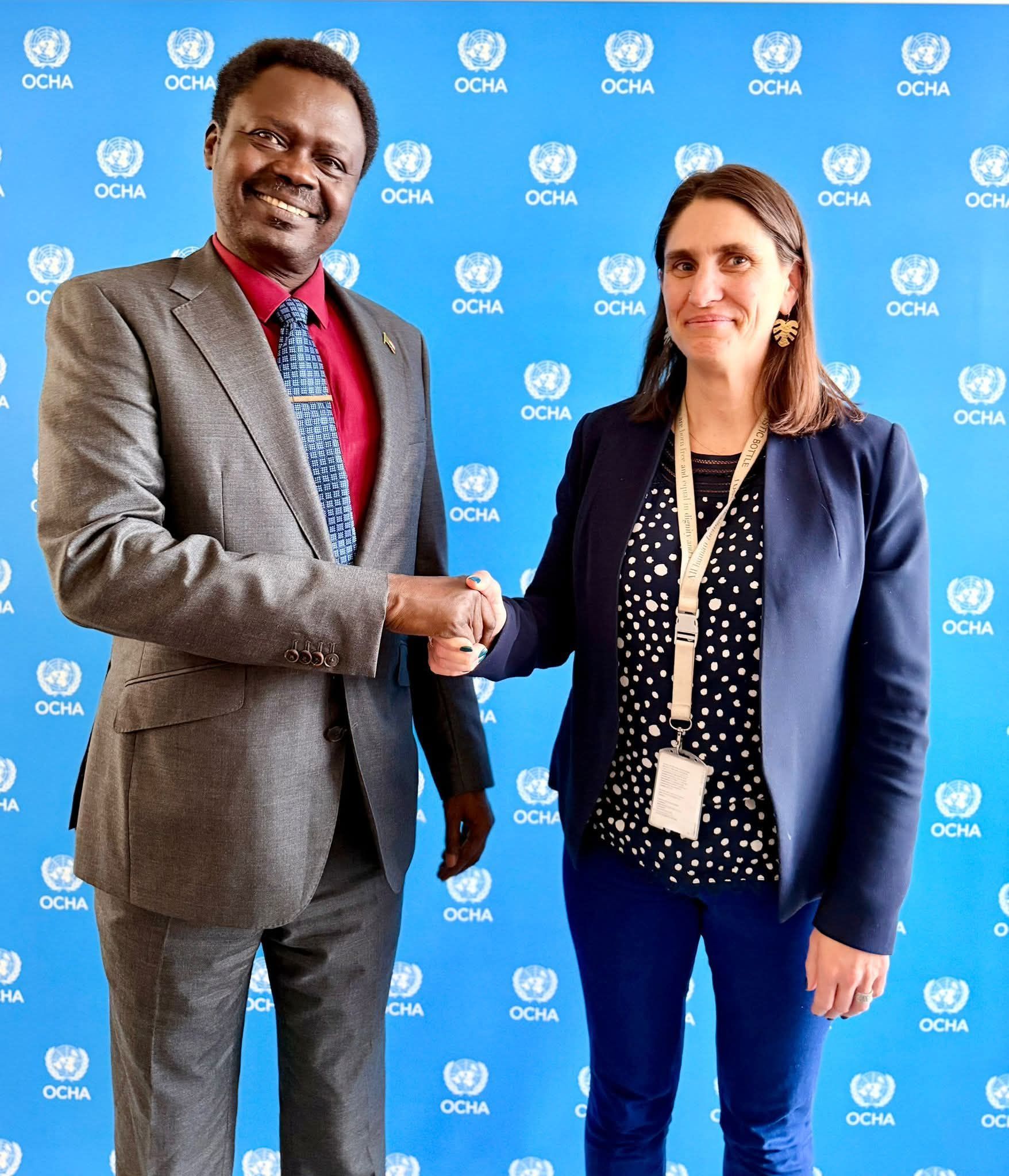 حاكم إقليم دارفور يجتمع مع المديرة العامة بالإنابة لمكتب تنسيق الشؤون الإنسانية بجنيف (OCHA)