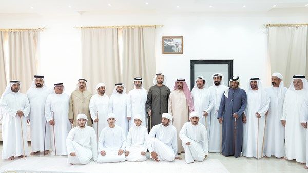 ولي عهد رأس الخيمة يزور أحمد علي بن حسون الحبسي