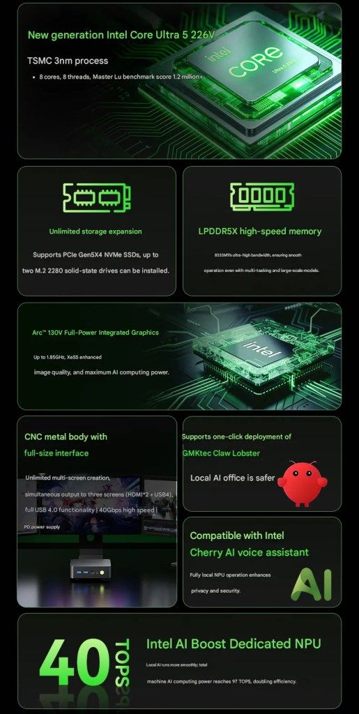 تكنولوجيا: حاسوب K17 الصغير من GMKtec ينطلق بمعالج اقتصادي وتصميم معدني