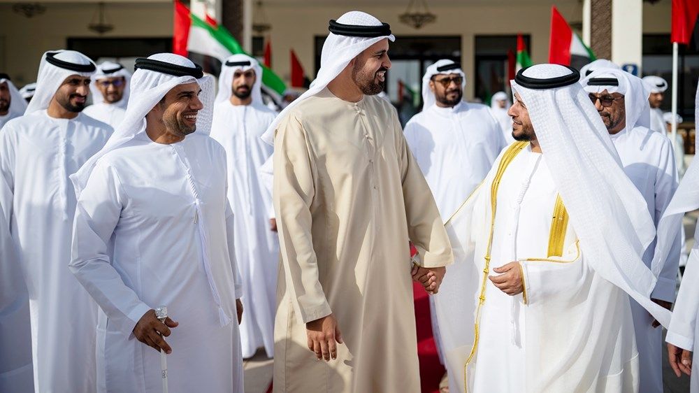 ذياب بن محمد بن زايد يحضر حفل استقبال بمناسبة زفاف محمد بخيت المنهالي