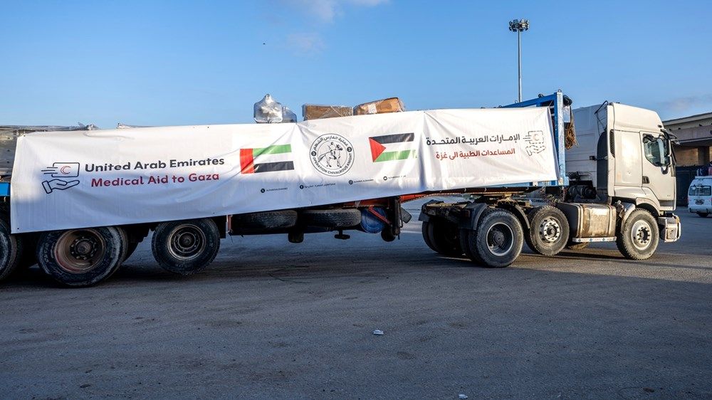قافلة مساعدات طبية إماراتية تحمل 53 طناً تدخل قطاع غزة