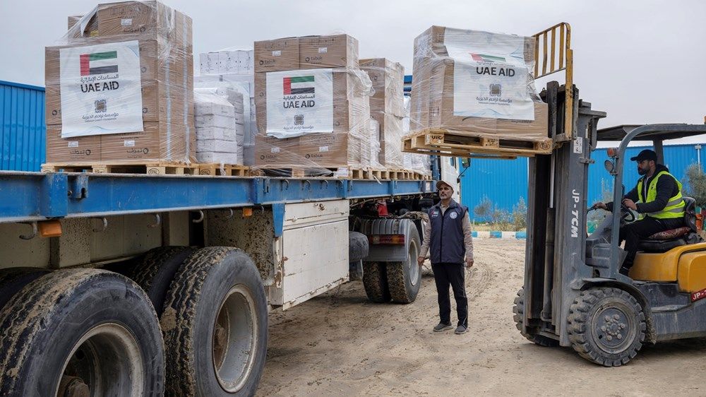قافلة مساعدات طبية إماراتية تحمل 53 طناً تدخل قطاع غزة