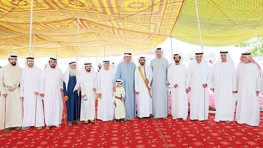 خالد بن سعود وسالم بن سلطان يحضران حفل زفاف سلطان ساعد الشحي برأس الخيمة