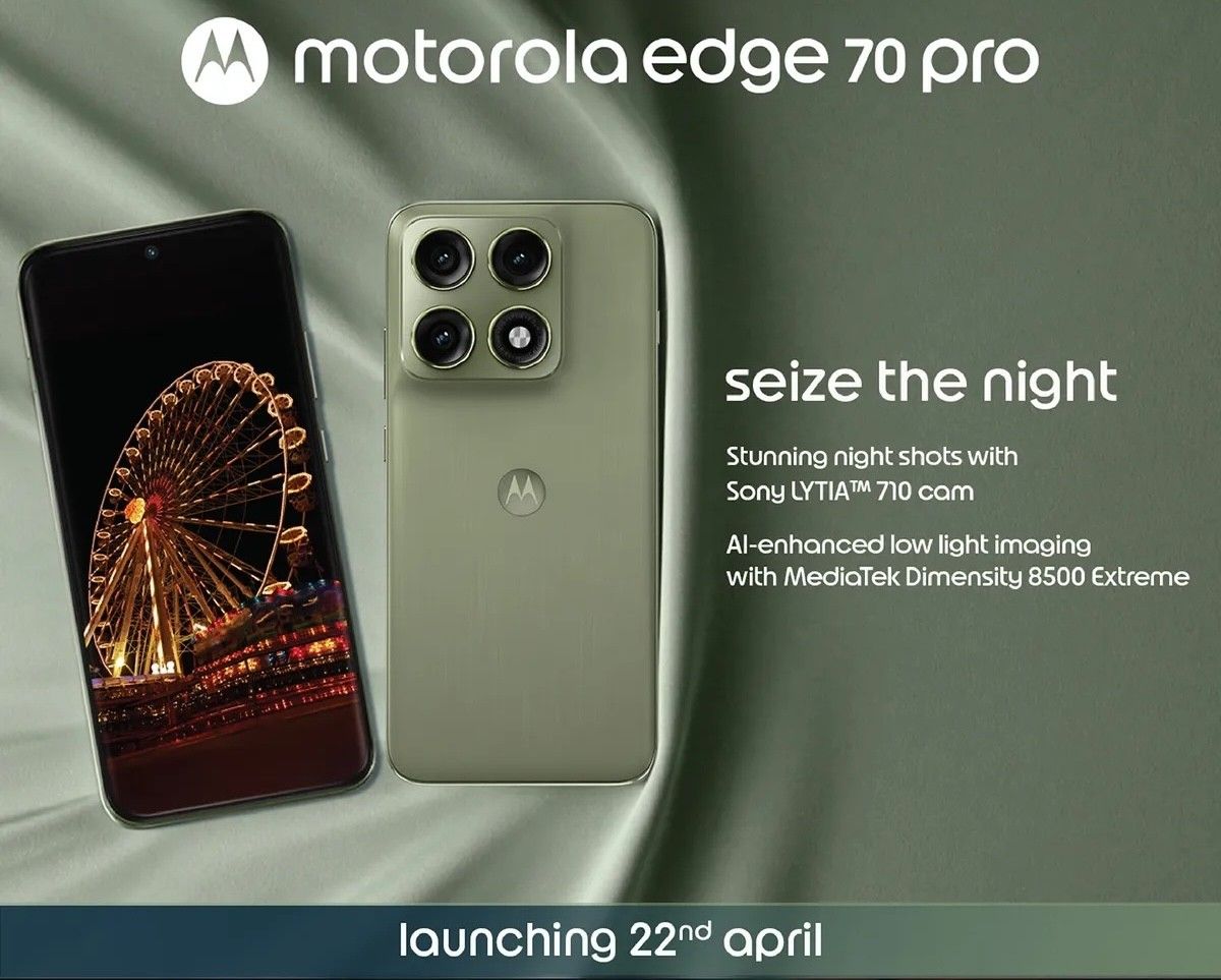 تكنولوجيا: إطلاق Motorola Edge 70 Pro في 22 أبريل مع الكشف عن أبرز المواصفات