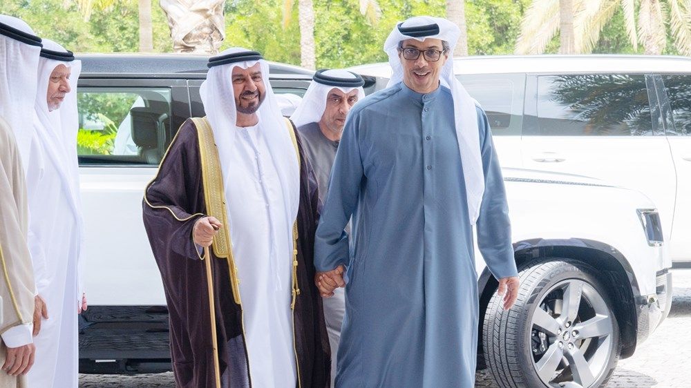 منصور بن زايد يحضر أفراح الفهيم والخاطر