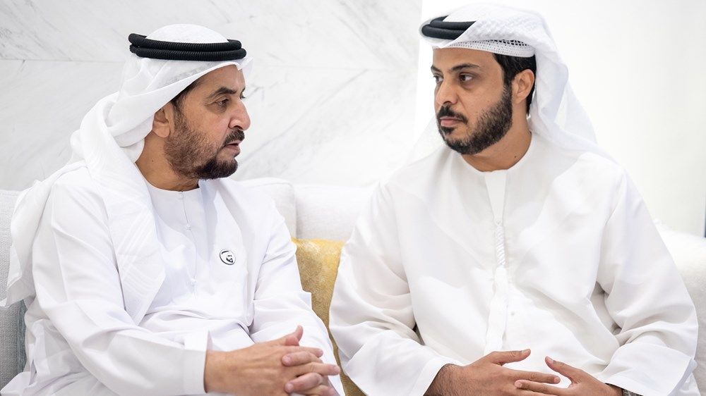 حمدان بن زايد يزور محمد خلفان الهاملي بمنزله في مدينة زايد