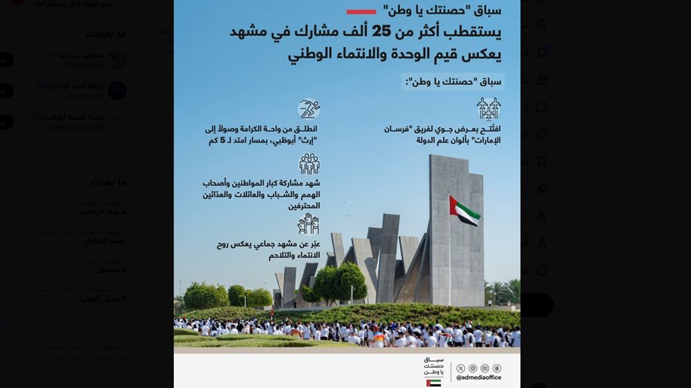 سباق "حصنتك يا وطن" يجمع أكثر من 25 ألف مشارك في مشهد يعكس قيم الوحدة والانتماء الوطني