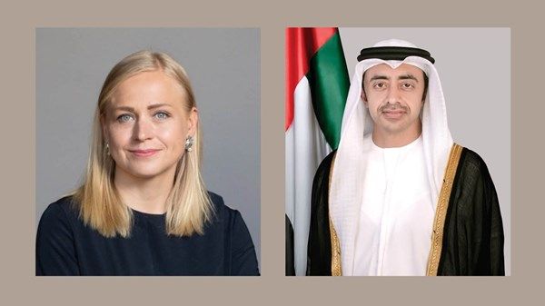 عبدالله بن زايد ووزيرة خارجية فنلندا يبحثان العلاقات الثنائية والتطورات الإقليمية