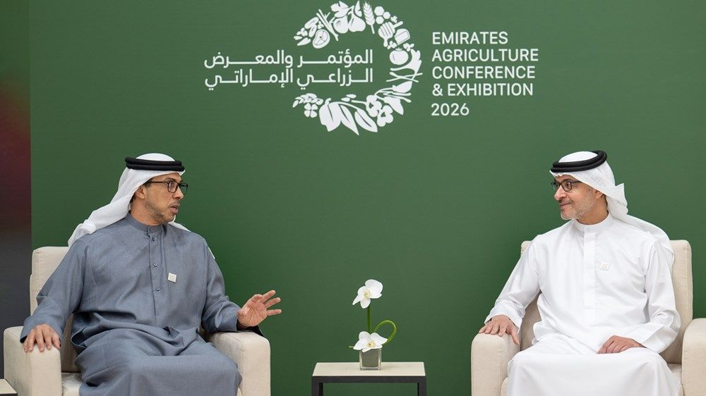 منصور بن زايد وهزاع بن زايد يشهدان انطلاق النسخة الثانية من المؤتمر والمعرض الزراعي الإماراتي في العين