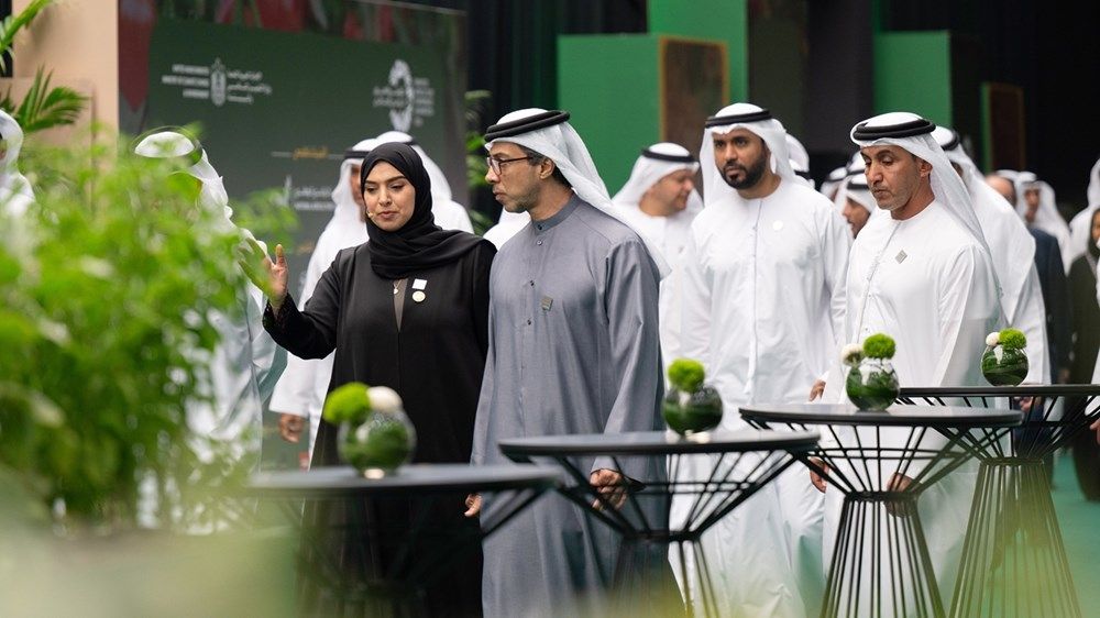 منصور بن زايد وهزاع بن زايد يشهدان انطلاق النسخة الثانية من المؤتمر والمعرض الزراعي الإماراتي في العين