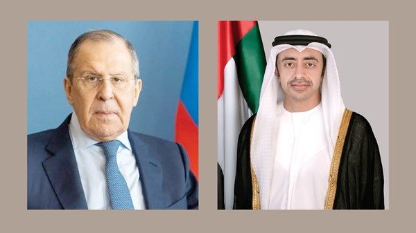 عبدالله بن زايد يتلقى اتصالاً هاتفياً من وزير الخارجية الروسي