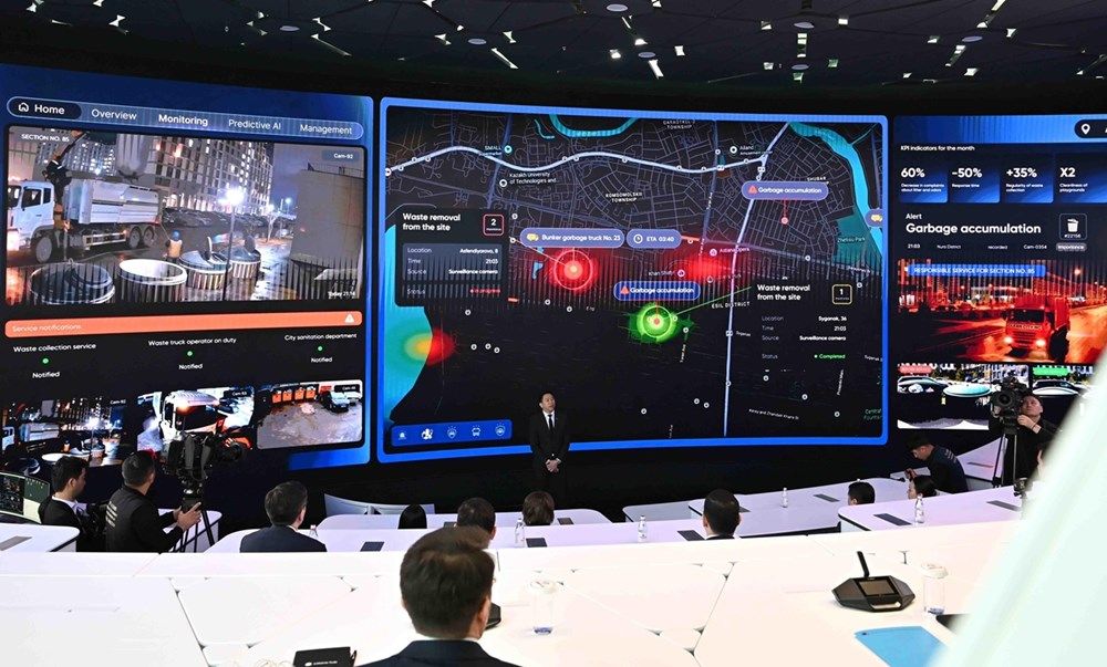 رئيس كازاخستان يطلع على مشروع مدينة أستانا الذكية