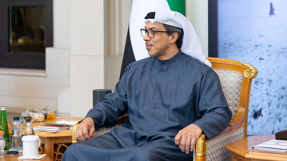 منصور بن زايد يستقبل نائب رئيس الوزراء الروسي