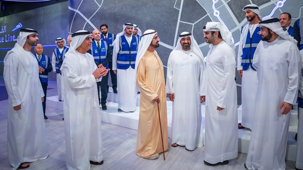 محمد بن راشد يدشن أعمال الحفر في أنفاق الخط الأزرق لمترو دبي