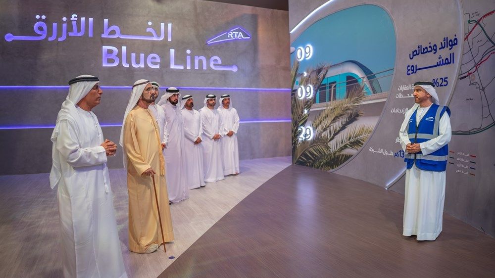 محمد بن راشد يدشن أعمال الحفر في أنفاق الخط الأزرق لمترو دبي