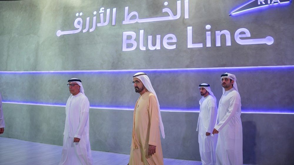 محمد بن راشد يدشن أعمال الحفر في أنفاق الخط الأزرق لمترو دبي