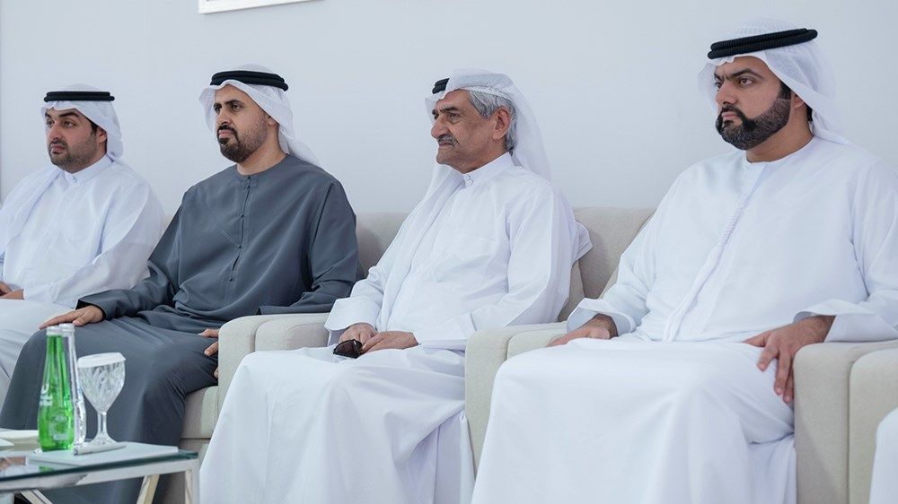 حاكم الفجيرة وولي عهده وذياب بن محمد بن زايد يزورون محطة الفجيرة بعد إنجازها بالكامل ضمن شبكة السكك الحديدية الوطنية