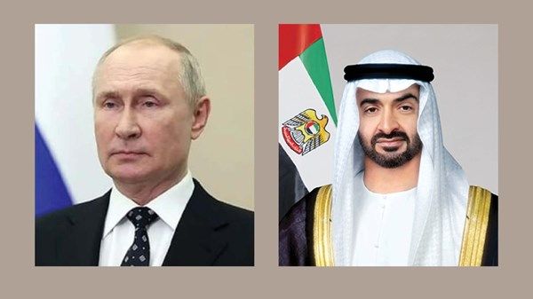 رئيس الدولة يتلقى اتصالاً هاتفياً من الرئيس الروسي