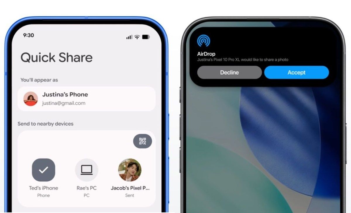 تكنولوجيا: هواتف اندرويد ستحصل قريبًا على دعم AirDrop عبر Quick Share