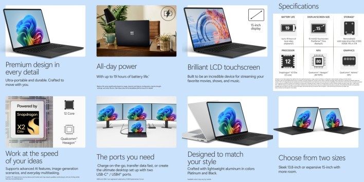 تكنولوجيا: تسريب تفصيلي يكشف عن مواصفات لابتوب Surface Laptop 8 بمعالجات كوالكوم الجديدة