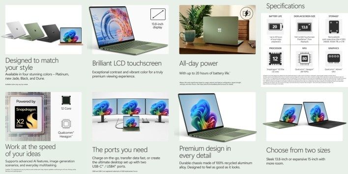 تكنولوجيا: تسريب تفصيلي يكشف عن مواصفات لابتوب Surface Laptop 8 بمعالجات كوالكوم الجديدة
