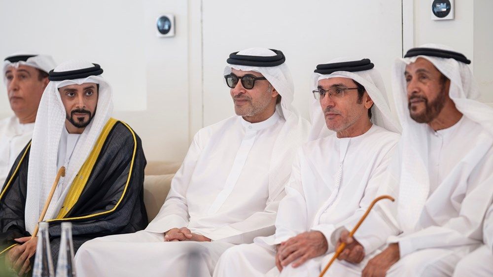 هزاع بن زايد يحضر حفل استقبال بمناسبة أفراح الشامسي