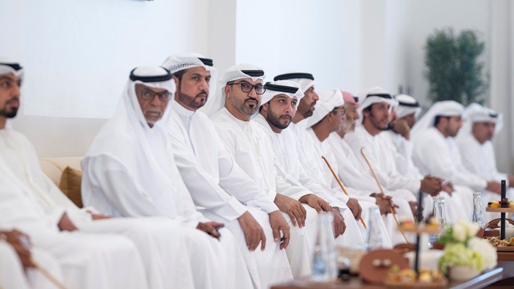 هزاع بن زايد يحضر حفل استقبال بمناسبة أفراح الشامسي