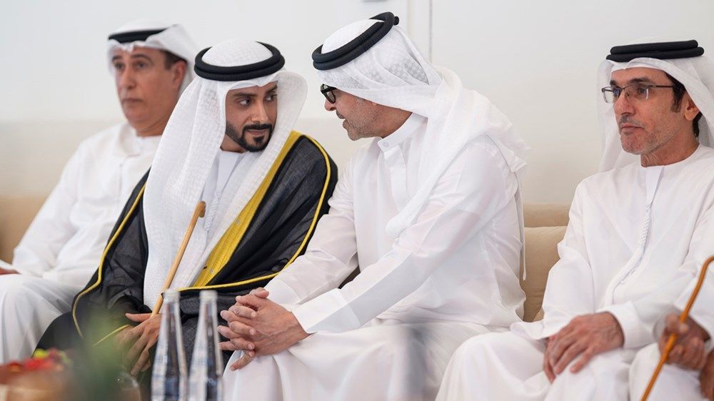 هزاع بن زايد يحضر حفل استقبال بمناسبة أفراح الشامسي
