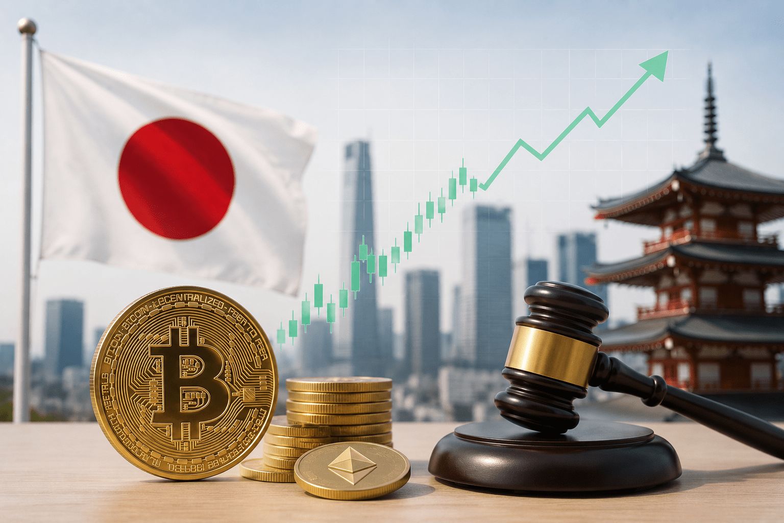 اليابان تقترب من تنظيم سوق العملات الرقمية بشكل مطابق لسوق الأسهم
