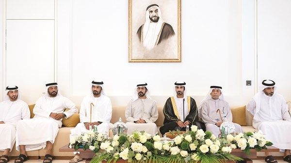 خليفة بن طحنون يحضر حفل استقبال بمناسبة زفاف جابر أحمد الهاملي