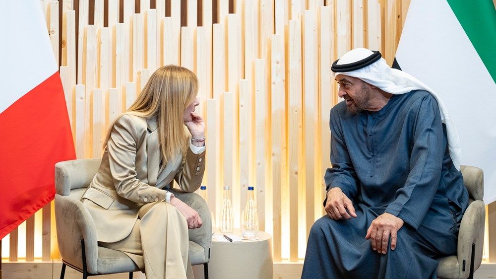 رئيس الدولة ورئيسة الوزراء الإيطالية يبحثان علاقات التعاون بين البلدين على هامش قمة مجموعة السبع في إيفيان