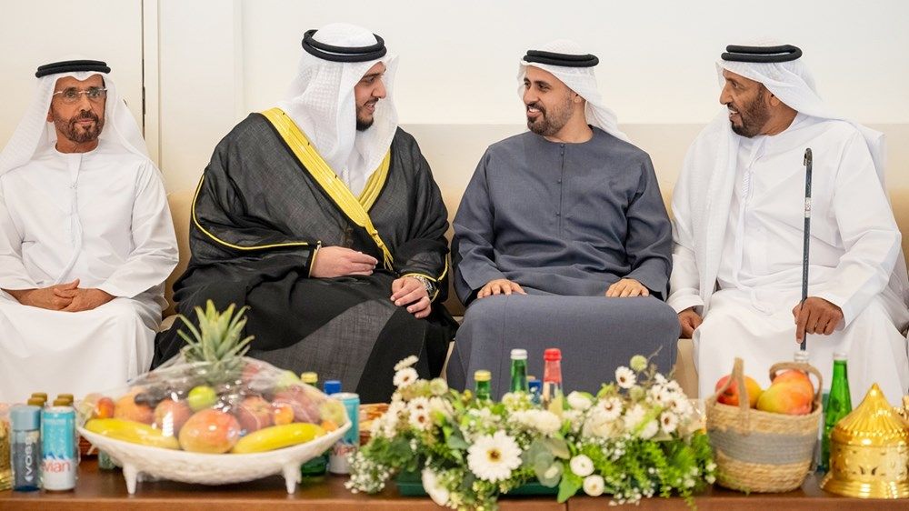 ذياب بن محمد بن زايد يحضر حفل استقبال بمناسبة زفاف أحمد علي المنصوري