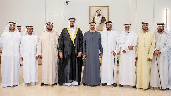ذياب بن محمد بن زايد يحضر حفل استقبال بمناسبة زفاف أحمد علي المنصوري