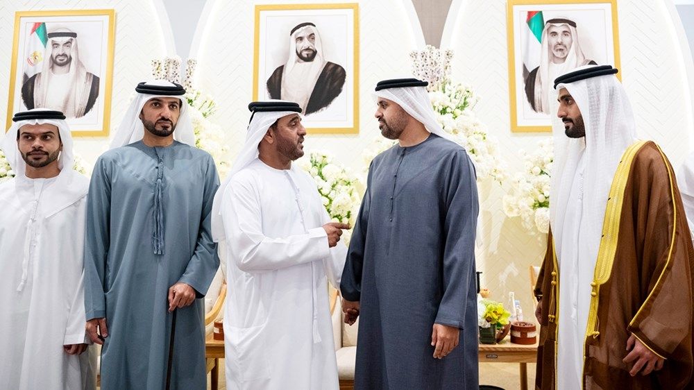 ذياب بن محمد بن زايد يحضر حفل استقبال بمناسبة زفاف عمر سعيد البدواوي