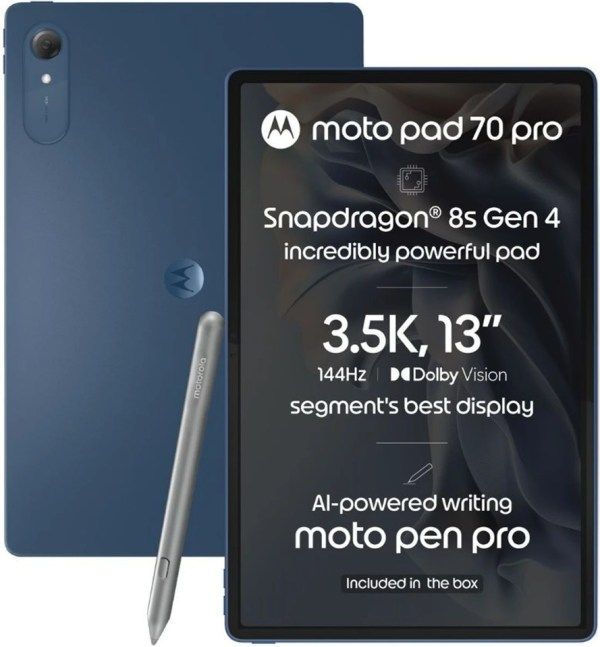 تكنولوجيا: موتورولا تكشف عن Moto Pad 70 Pro بمعالج Snapdragon 8s Gen 4 وبطارية ضخمة