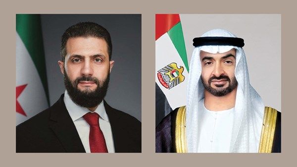 رئيس الدولة يتلقى اتصالاً هاتفياً من الرئيس السوري
