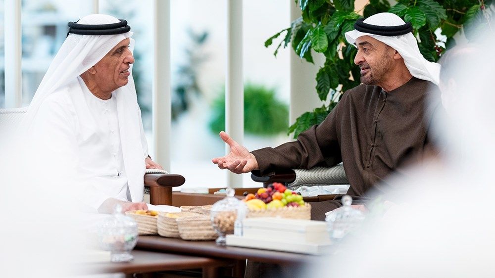 رئيس الدولة يستقبل حاكم رأس الخيمة